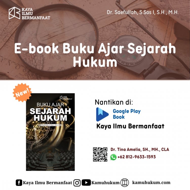 E-book Buku Ajar Sejarah Hukum