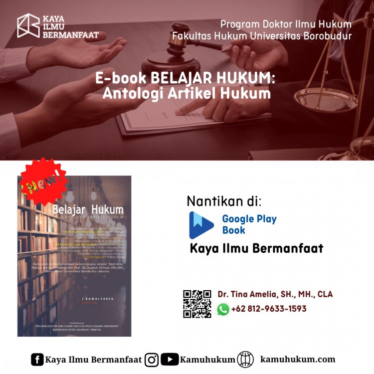 E-book BELAJAR HUKUM: Antologi Artikel Hukum